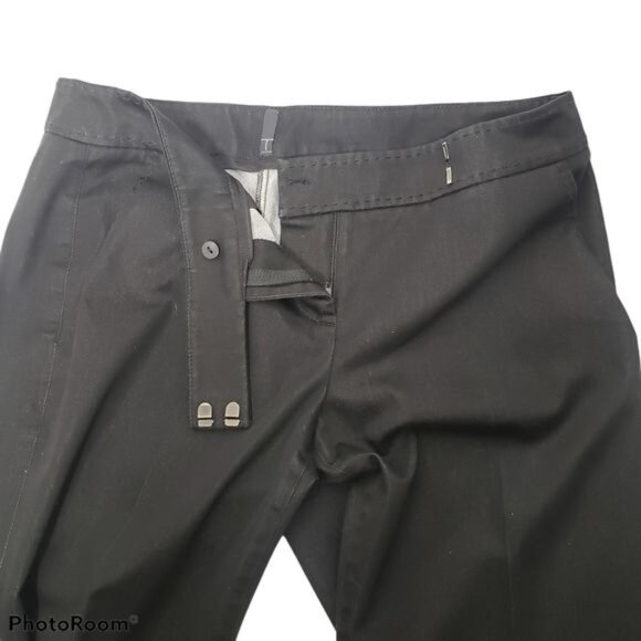 T Tahari Black Flared Dress Pants Women With‎ Button Closure & Belt Loops Size 2 - Picture 5 of 8